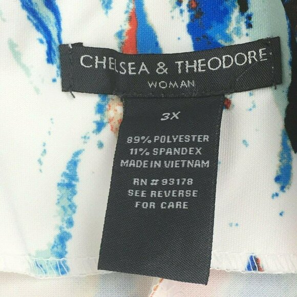 NEW Chelsea & Theodore Watercolor Brushstroke 8 Panel Skirt Plus Size 3X - Picture 3 of 8